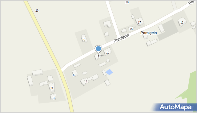 Pamięcin, Pamięcin, 8, mapa Pamięcin