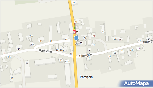 Pamięcin, Pamięcin, 26, mapa Pamięcin