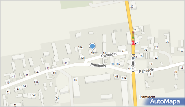Pamięcin, Pamięcin, 39, mapa Pamięcin