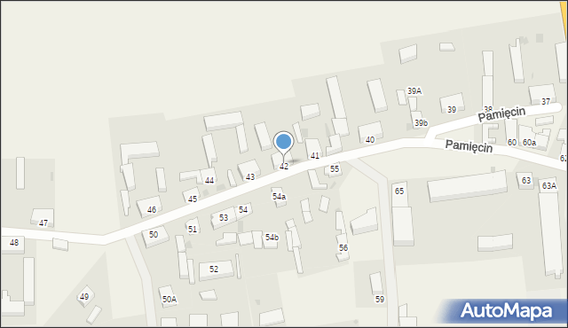 Pamięcin, Pamięcin, 42, mapa Pamięcin