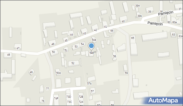 Pamięcin, Pamięcin, 54b, mapa Pamięcin