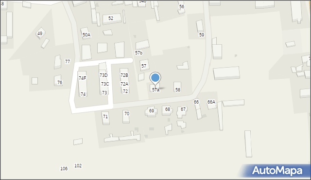 Pamięcin, Pamięcin, 57a, mapa Pamięcin