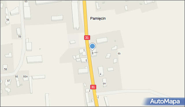 Pamięcin, Pamięcin, 6, mapa Pamięcin