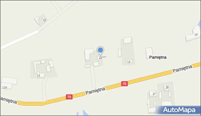 Pamiętna, Pamiętna, 12, mapa Pamiętna