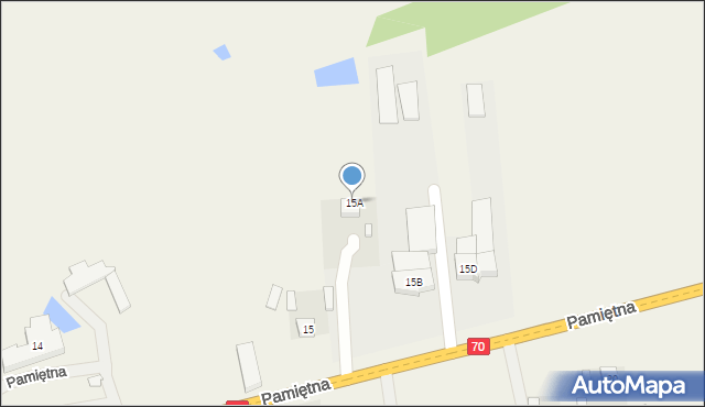 Pamiętna, Pamiętna, 15A, mapa Pamiętna