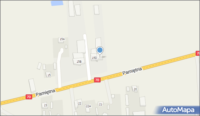 Pamiętna, Pamiętna, 15E, mapa Pamiętna