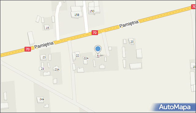 Pamiętna, Pamiętna, 21, mapa Pamiętna