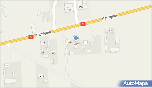 Pamiętna, Pamiętna, 22A, mapa Pamiętna