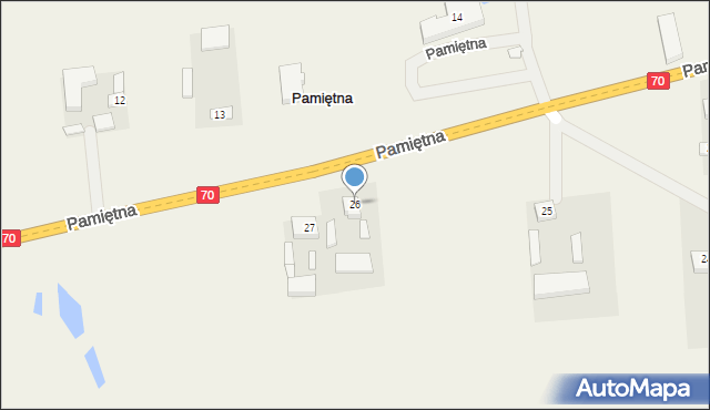 Pamiętna, Pamiętna, 26, mapa Pamiętna