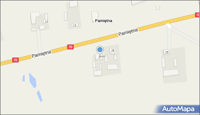 Pamiętna, Pamiętna, 27, mapa Pamiętna