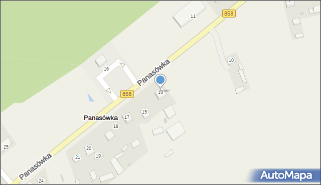 Panasówka, Panasówka, 13, mapa Panasówka