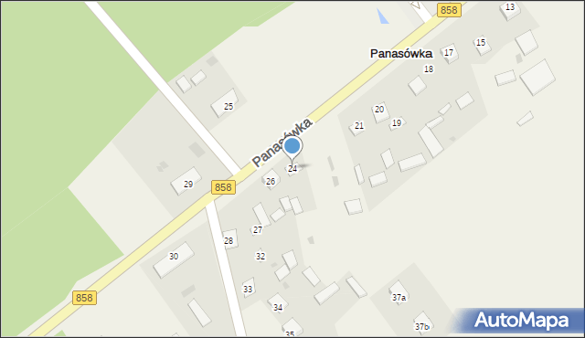 Panasówka, Panasówka, 24, mapa Panasówka