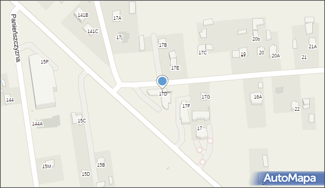Panieńszczyzna, Panieńszczyzna, 17D, mapa Panieńszczyzna