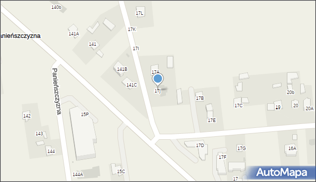 Panieńszczyzna, Panieńszczyzna, 17j, mapa Panieńszczyzna