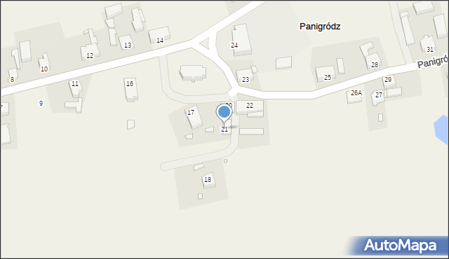 Panigródz, Panigródz, 21, mapa Panigródz