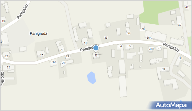 Panigródz, Panigródz, 32, mapa Panigródz