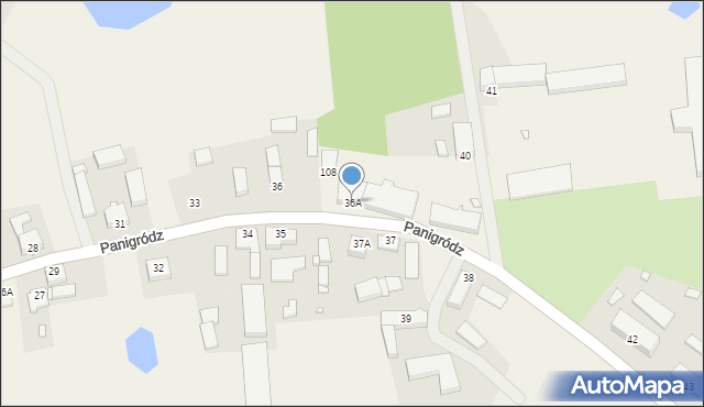 Panigródz, Panigródz, 36A, mapa Panigródz