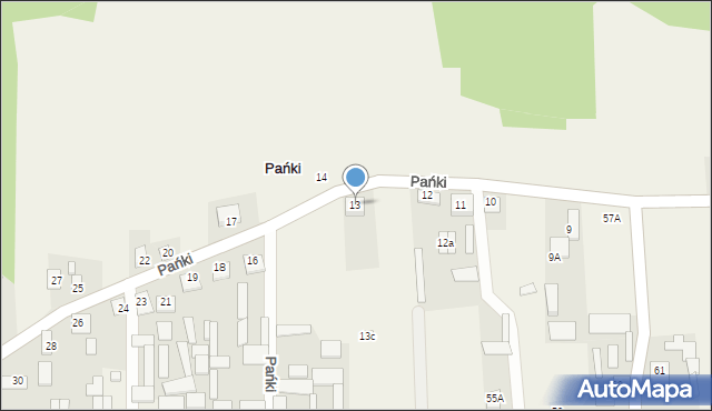 Pańki, Pańki, 13, mapa Pańki