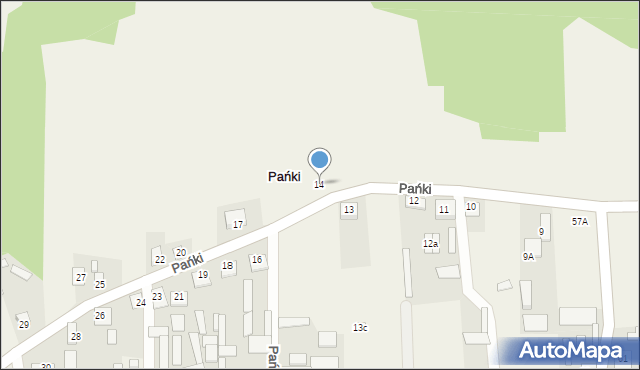 Pańki, Pańki, 14, mapa Pańki