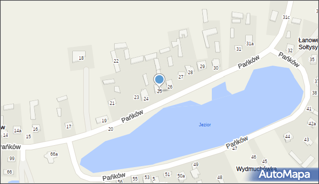 Pańków, Pańków, 25, mapa Pańków