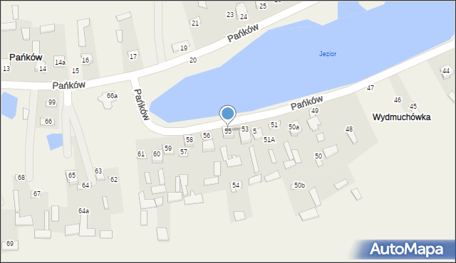 Pańków, Pańków, 55, mapa Pańków