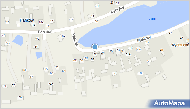 Pańków, Pańków, 58, mapa Pańków