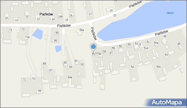 Pańków, Pańków, 61, mapa Pańków