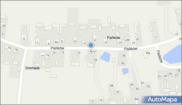 Pańków, Pańków, 72, mapa Pańków