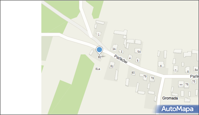 Pańków, Pańków, 82, mapa Pańków