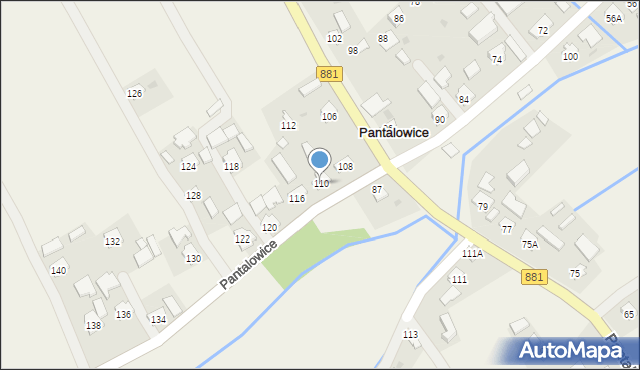 Pantalowice, Pantalowice, 110, mapa Pantalowice