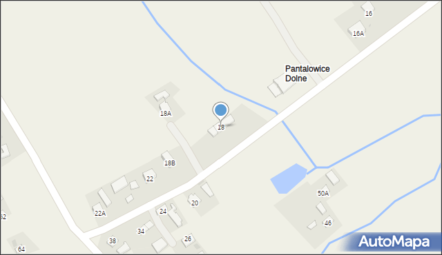 Pantalowice, Pantalowice, 18, mapa Pantalowice