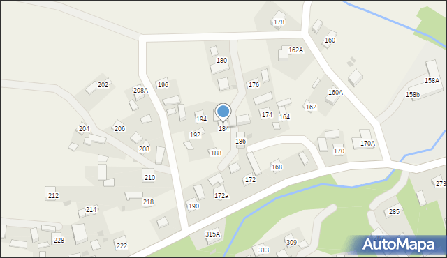 Pantalowice, Pantalowice, 184, mapa Pantalowice