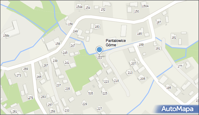 Pantalowice, Pantalowice, 221, mapa Pantalowice