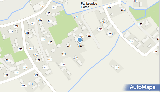 Pantalowice, Pantalowice, 225, mapa Pantalowice