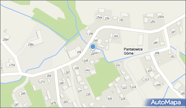 Pantalowice, Pantalowice, 247, mapa Pantalowice