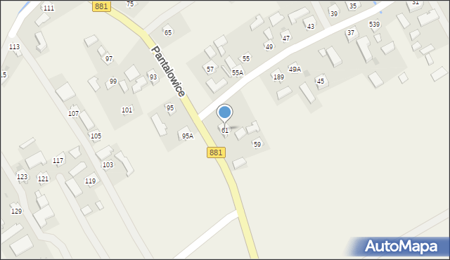 Pantalowice, Pantalowice, 61, mapa Pantalowice