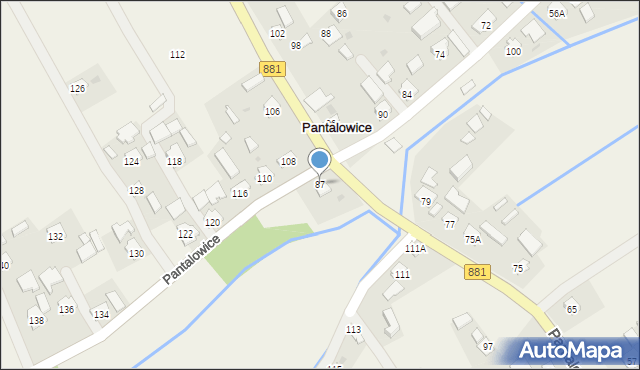 Pantalowice, Pantalowice, 87, mapa Pantalowice