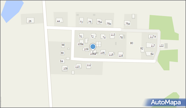 Paparzyn, Paparzyn, 106a, mapa Paparzyn