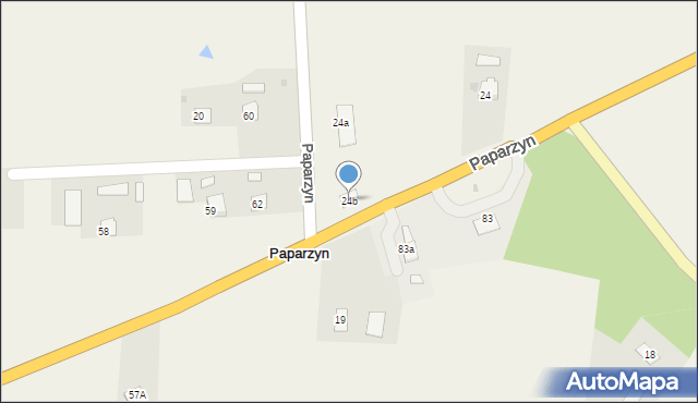 Paparzyn, Paparzyn, 24b, mapa Paparzyn