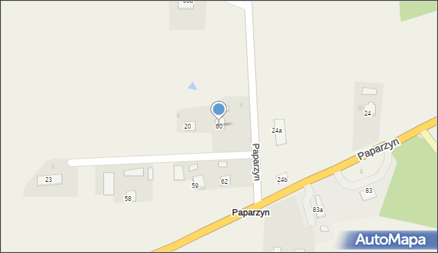 Paparzyn, Paparzyn, 60, mapa Paparzyn