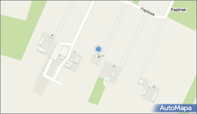 Paplinek, Paplinek, 16, mapa Paplinek