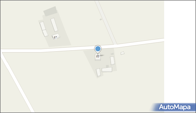 Papowo Biskupie, Papowo Biskupie, 83, mapa Papowo Biskupie