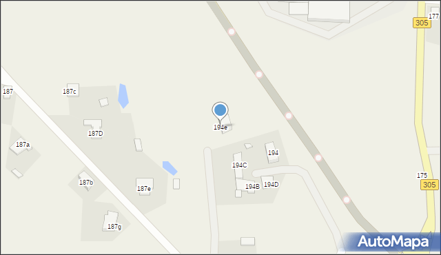 Paproć, Paproć, 194e, mapa Paproć