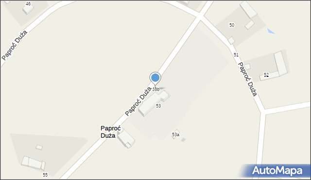 Paproć Duża, Paproć Duża, 53b, mapa Paproć Duża