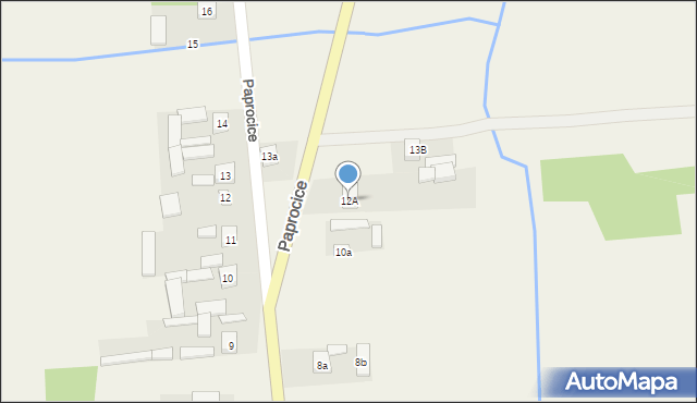Paprocice, Paprocice, 12A, mapa Paprocice