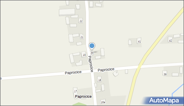Paprocice, Paprocice, 20, mapa Paprocice