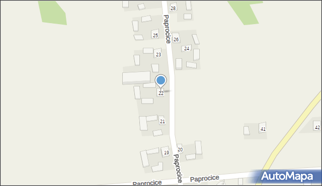 Paprocice, Paprocice, 22, mapa Paprocice