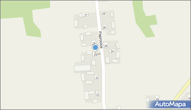 Paprocice, Paprocice, 23, mapa Paprocice
