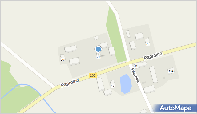 Paprotno, Paprotno, 21, mapa Paprotno