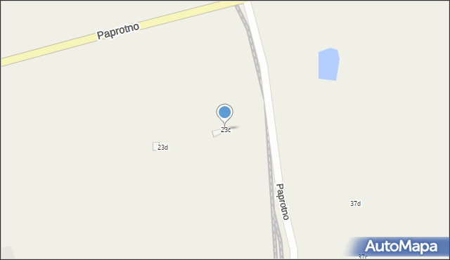 Paprotno, Paprotno, 23c, mapa Paprotno